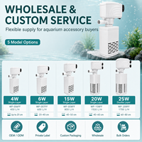 Pompe de filtration interne pour aquarium, filtration multi-étages, oxygénation, circulation de l'eau, 4W 6W 15W, aquarium, OEM ODM, vente en gros