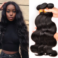Paquetes de Cabello Humano Virgen 15A con Ondas Suaves, 100% Virgen Vietnamita, Negro Natural, para Mujeres, Cabello Grueso y Denso, Doble Trama a Máquina, Permanente