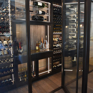 Vinoteca de Acero Inoxidable de Gran Capacidad con <span class=keywords><strong>Refrigerador</strong></span> de Doble Zona Eléctrico <span class=keywords><strong>a</strong></span> Baterí<span class=keywords><strong>a</strong></span> para Uso en Restaurantes y Villas - Product Image 3