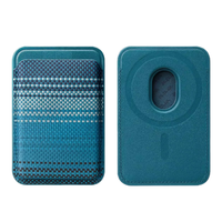 Portefeuille MagSafe personnalisé en cuir PU Kevlar avec aimant puissant N52, protection RFID, porte-cartes, rangement pour cartes de crédit, épaisseur 10 mm, 50 g