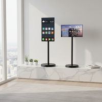 TV LED Android Pintar 24.5 Inci Layar Sentuh LCD Monitor Interaktif Portabel dengan Stand, Layar Mobile Full HD 1080p Built-In
