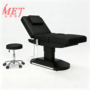 Lettino Elettrico per Massaggi con Schienale e Poggiapiedi Regolabili, Tavolo per Trattamenti Estetici con Base LED - Product Image 2