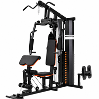 Appareil de musculation multifonction Smith pour hommes, machine d'entraînement complet du corps, banc d'exercices pour les épaules, le dos et les jambes, rameur