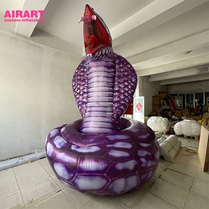 Светодиодная фиолетовая надувная Кобра, змеи питона для украшения мероприятий - Product Image 3