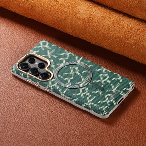 Étui <span class=keywords><strong>de</strong></span> téléphone magnétique <span class=keywords><strong>de</strong></span> luxe série RTK avec monogramme alphabétique en PC électroplaqué et protection à 360° pour S26 S25 S24 Ultra - Product Image 3