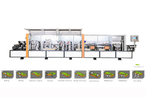 Machine <span class=keywords><strong>de</strong></span> meubles en bois Mdf Pvc Abs pré-fraisage <span class=keywords><strong>coin</strong></span> arrondi Kdt machine à plaquer les chants automatique avec polissage - Product Image 2