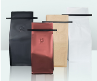Sacs à café personnalisés imprimés de qualité alimentaire DX Pack, emballage refermable en sachet, carton plastique MOPP/VMPET/PE avec fermeture à lien, fond plat et valve