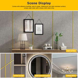 Home DIY Upgraded Self-Adhesive Flexible PVC Water-Proof Surface Edge Trim Wall Ceiling <strong>Background</strong> Wall Decorative Sealing Strip - Product Image 5