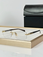 Gafas cuadradas de moda de diseñador para hombre, gafas ópticas de ordenador sin montura a la moda, montura de gafas de lectura sin montura 2025 para mujer