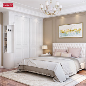 Armoire en bois de teck de Style classique, grand placard de rangement pour vêtements - Product Image 5