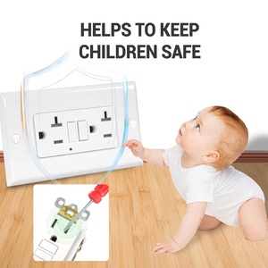 Prise de courant GFCI standard américaine 15A, prise murale standard américaine, prise GFCI <span class=keywords><strong>simple</strong></span> 15A 125V avec <span class=keywords><strong>plaque</strong></span> - Product Image 4