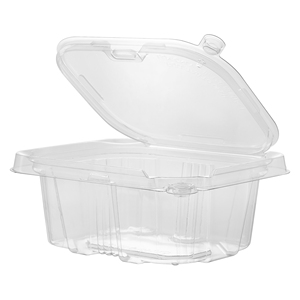 Emballage alimentaire rectangulaire à clapet transparent PET de 16oz Taiwan Premium empilable et inviolable pour sandwich à salade recyclable - Product Image 4