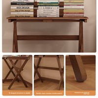 Table d'ordinateur pliable en bois massif, moderne et minimaliste, de haute qualité, compacte, sans installation, pour salon ou bureau d'enfant
