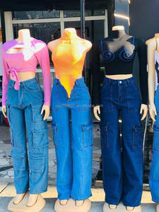 Commercio Estero per Jeans da Donna Scatto Reale Versione Coreana <span class=keywords><strong>a</strong></span> <span class=keywords><strong>Vita</strong></span> <span class=keywords><strong>Alta</strong></span> Gamba Larga <span class=keywords><strong>Pantaloni</strong></span> <span class=keywords><strong>a</strong></span> Zampa Fornitura Diretta dalla Fabbrica per Vendita Ambulante e Live - Product Image 5