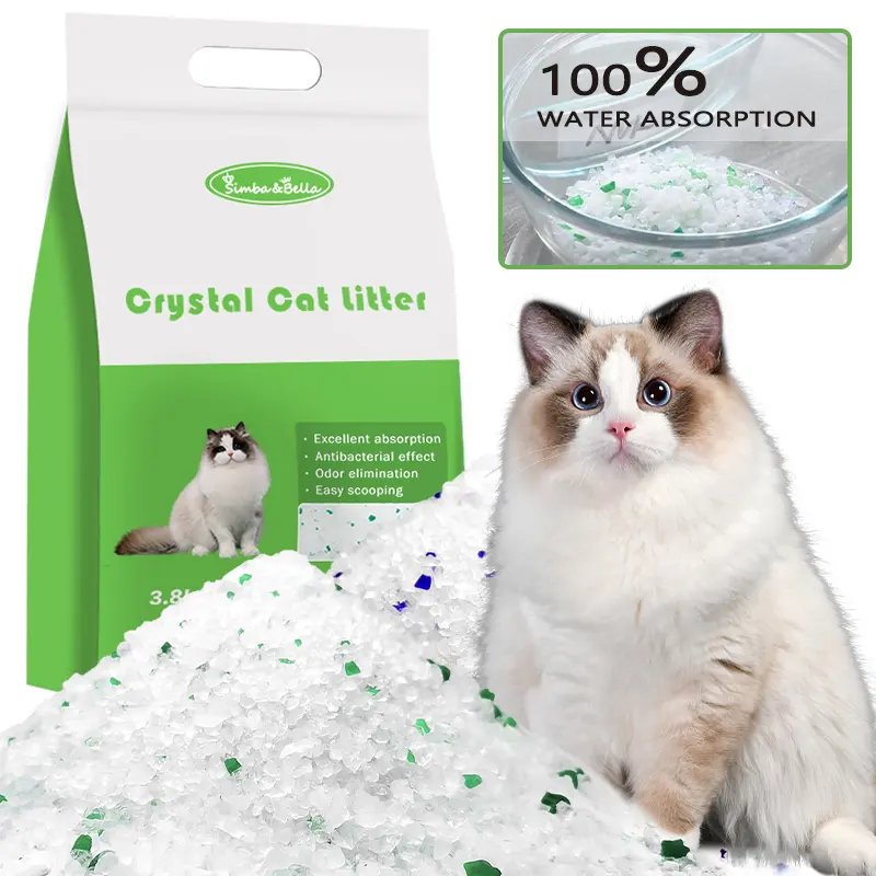 Premium Eco-Friendly easy clean Manufacturer wholesale silicone ultra absorbent dust free crystal silica gel cat litter