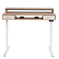 Bureau debout électrique ergonomique pliable avec tiroirs, réglable en hauteur, motorisé, pour bureau et rangement, écologique, pour le télétravail