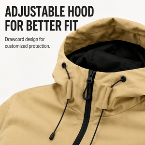 OEM Custom Windbreaker Jacket Lightweight Waterproof Workwear <b>Coat</b> For Retail Promotion And Brand Marketing Campaign Staff - Product Image 4
