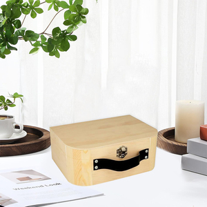 Valise en <span class=keywords><strong>Bois</strong></span> de Haute Qualité avec Poignée, Idéale pour Rangement de Voyage, Boîte Commémorative en <span class=keywords><strong>Bois</strong></span> - Product Image 3