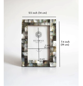 Elegante marco de fotos de Perla Negra, marco de mesa decorativo de lujo de 4x6 pulgadas para aniversario de boda, dormitorio, oficina, decoración del hogar - Product Image 4