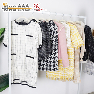 Wholesale <strong>Cheap</strong> Price Vintage Woolen Coats Casual Mixed <strong>Tweed</strong> <strong>Jacket</strong> Women Used Second Hand Female Cropped <strong>Tweed</strong> <strong>Jackets</strong> Outwear - Product Image 1