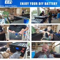 Caja de Batería DIY EEL 48V 16S con Inversor Inteligente 200A ET BMS con Función WIFI+BT y Balance Activo de 2A para Cajas Vacías DIY de 48V
