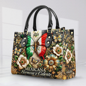 Bolso de cuero mexicano con diseño de mariposa para mujer, bolso de hombro elegante Dropship POD para mujer - Product Image 2