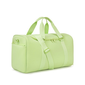 Bolsa de viaje de gran capacidad, color verde claro, diseño minimalista, multifuncional, bolso tote unisex - Product Image 1