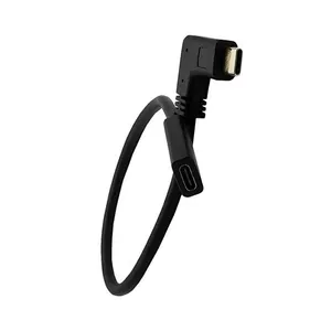 eco friendly usb 2.0 3.0 3.1 3a fast charging data right angle usb-c 90 degree type c male to female extension cables