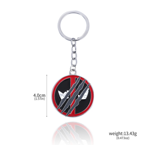 Nuevo llavero de Metal Deadpooled Wolverine mejores <span class=keywords><strong>amigos</strong></span> máscara de media cara llavero de Metal para hombres <span class=keywords><strong>y</strong></span> mujeres - Product Image 2