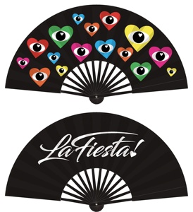 Personalized Decoration Black <b>Large</b> Wooden Folding Custom Printing Bamboo Hand <b>Fan</b> - Product Image 2