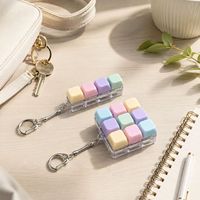 Wholesale Custom Mechanical Switch Fidget Toy Macaron Keycap Clicker Toy 1x4 3x3 Square Keyboard Keychain for Stress Relief Bulk