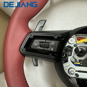 Accessoires de volant <span class=keywords><strong>sport</strong></span> en fibre de carbone personnalisés pour Porsche 991 <span class=keywords><strong>911</strong></span> 992 718 918 CARRERA GT Macan Cayman Cuir rouge - Product Image 3