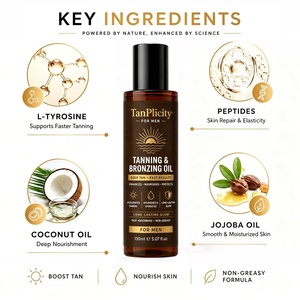 Olio Abbronzante Idratante alle Erbe con Collagene ed Elasticità, con Peptidi che Aumentano la Melanina per il Corpo Maschile - Product Image 2