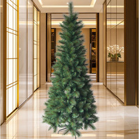 Nouvel Arbre de Noël Artificiel Pliable et Mince 2027 en PE/PVC avec Branches Réalistes à Charnières et Base Métallique – Vente en Gros