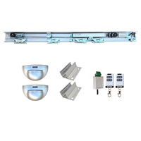 Unité de porte à capteur automatique avec contrôleur de moteur pour porte coulissante en verre trempé, rail en alliage d'aluminium, design moderne et épuré