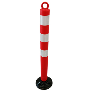 Postes de Seguridad para Carreteras, de Acero y PE, Rojos y Blancos, de 50/80/120 cm - Product Image 1