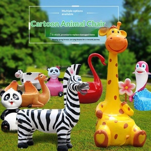 Taburete de Fibra de Vidrio con Forma de Animal de Dibujos Animados, Escultura Decorativa para Parques, Plazas, Jardines de Infancia y Áreas Escénicas - Product Image 1