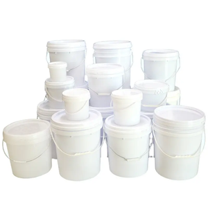 ถังพลาสติกสีขาวเกรดอาหาร1-2L ถังกลมสำหรับใส่ขนมถังพลาสติกความจุ10L - Product Image 2