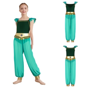 Disfraz de Danza Árabe para Niñas de 6 a 16 Años, Mono con Pantalones Largos de Chifón y Braguitas Integradas para Juego de Roles, Cosplay y Carnaval - Product Image 2