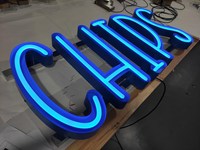 Letrero Publicitario Acrílico Curvo LED 3D Personalizado para Interiores/Exteriores, para Fachada de Tienda y Decoración de Automóviles, Resistente al Agua IP65