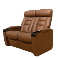 Fauteuil de cinéma double VIP en cuir sur mesure de luxe, canapé de cinéma, mobilier