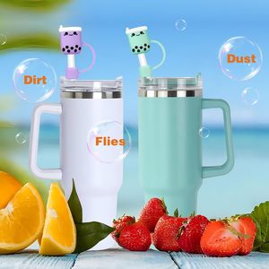 Protector de Silicona para Pajitas de Té de Burbujas, Diseño Moderno, Impermeable y a Prueba de Polvo - Product Image 4