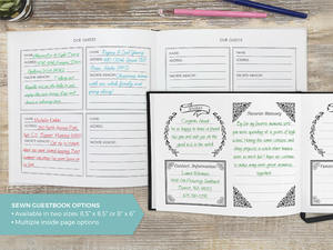 Foglie di tè verde forniture funebri registro commemorativo libro funebre Guest Book per il servizio funebre - Product Image 6