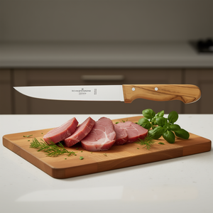 Cuchillo para carne Schwerkrone de 12 cm con mango de madera de olivo, cuchillo para rebanar - Product Image 3