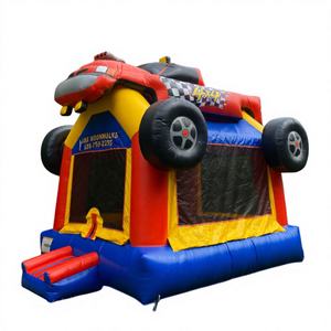 Castillo Inflable Gigante Personalizado Ecológico con Diseño de Monster Truck, Casa de Brinco Divertida de 5x5m, Modelo Grave Digger - Product Image 1