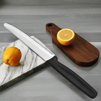 Vente en gros 6pc Set Western Steak Pain Dentelé Toast Couteau En Acier Utilitaire Chef PP Poignée pour Restaurant Hôtel Utilisation JYTD0186
