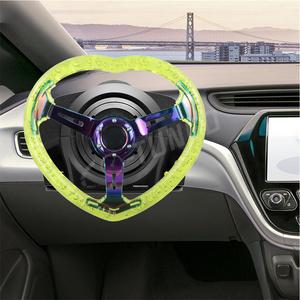 Tout nouveau <span class=keywords><strong>volant</strong></span> en alliage d'aluminium Neo Chrome JDM Racing style en forme de <span class=keywords><strong>coeur</strong></span> acrylique cristal clair <span class=keywords><strong>volant</strong></span> - Product Image 5