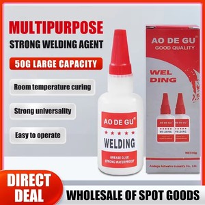 AODEGU Super Adhésif Acrylique Cyanéthyle pour Soudure Céramique et Plastique, Adhésif pour Caoutchouc, Métal, Verre, <span class=keywords><strong>Cuir</strong></span> 50g – Vente Directe Usine - Product Image 2