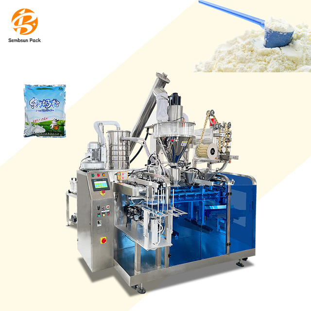 Automatic Doypack Packaging Baking Powder Milk Self Raising Flour Gusseted Premade Pouch Mini Packing Machine