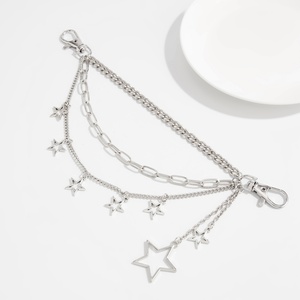 Llavero con Colgante de Estrella de Cinco Puntas Multicapa Estilo Hip Hop, Unisex, para Uso Diario, Cadena para Cartera, Decoración para Jeans, Joyería de Moda, Regalo - Product Image 5